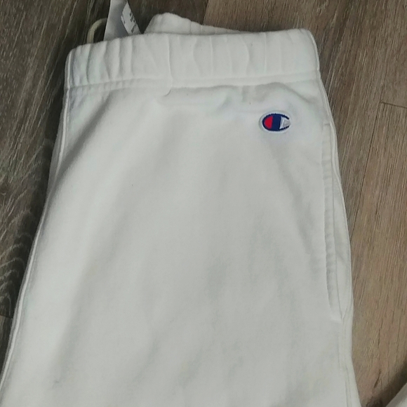 CHAMPION Reverse Weave White Warm-up Sweat pants Small - Picture 2 of 10